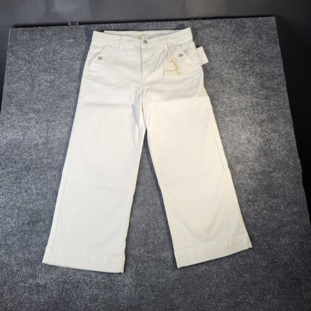 Curve Appeal Women's Jeans Size 14 High Rise Wide Leg Crop White 14/32